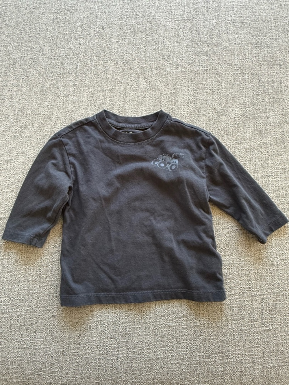 Kids Charcoal Grey Cat & Jack Long-Sleeve Tee with Monster Truck Graphic